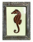 Hand Painted Indian Glass Art - Seahorse - Small