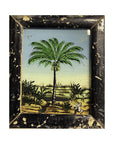 Hand Painted Indian Glass Art - Palm Tree - Mini