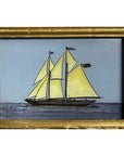 Hand Painted Indian Glass Art - Sail Boat - Small