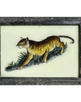 Hand Painted Indian Glass Art - Tiger - Small