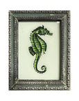 Hand Painted Indian Glass Art - Seahorse - Mini