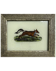 Hand Painted Indian Glass Art - Fox - Mini