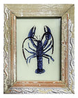 Hand Painted Indian Glass Art - Lobster - Mini