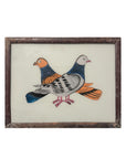 Two Pigeons - Medium Glass Painting