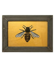 Gold Bee - Small Glass Painting