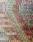 Vintage Handwoven Wool Persian Senneh Kilim - Pale Pinks