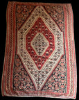 Vintage Persian Senneh Kilim - Red/Beige