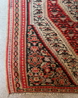 Vintage Persian Senneh Kilim - Red/Beige