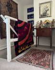 Persian Senneh Handwoven Kilim - Navy/Red