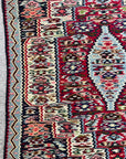 Persian Senneh Handwoven Kilim - Navy/Red