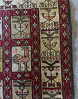 Persian Silk Cockerel Kilim