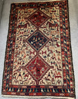 Persian/Afghan Handwoven Wool Sumac Kilim With Horse and Animal Motifs