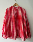 Embroidered Blouse - Red Check