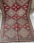 Anatolian Cicim Wool Kilim - Red and Sage Medallions