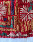 Vintage Galicha Bengali Throw - Red and Green