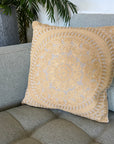 Embroidered Cushion Cover - Caramel