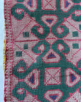 Vintage Galicha Bengali Throw - Pink And Green