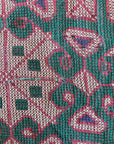 Vintage Galicha Bengali Throw - Pink And Green