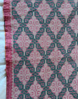 Vintage Galicha Bengali Throw - Pink And Green
