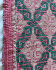Vintage Galicha Bengali Throw - Pink And Green