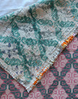 Vintage Galicha Bengali Throw - Pink And Green