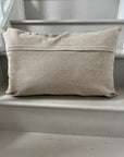 Embroidered Cushion Cover - Geometric Leaf Design