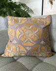 Sozani Style Embroidered Cushion Cover - Grey and Camel