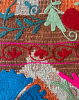 Vintage Hand Stitched Kantha Sozani Throw - Brights
