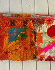 Vintage Hand Stitched Kantha Sozani Throw - Brights