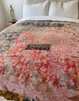 Vintage Hand Stitched Kantha Sozani Throw - Patchwork
