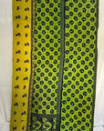Handstitched Vintage Kantha Throw - Bright Lime