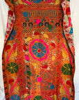 Vintage Hand Stitched Kantha Sozani Throw - Brights