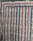 Hand Stitched and Hand Block Printed Kantha Throw - Bold Stripe