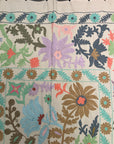Hand Embroidered Cotton Sozani Panel - Pastels