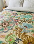 Hand Embroidered Cotton Sozani Panel - Pastels