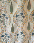 Vintage Kantha Throw with Handblock Print - Floral Print