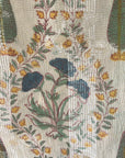 Vintage Kantha Throw with Handblock Print - Floral Print