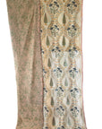 Vintage Kantha Throw with Handblock Print - Floral Print