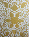 Cotton Hand Embroidered Sozani Throw - Ochre