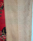 Moldavian Floral Print Kantha Throw - Red 2