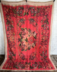 Moldavian Carpet Print Kantha Throw - Red 1