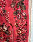 Moldavian Carpet Print Kantha Throw - Red 1