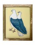 Two Doves - Medium Glass Painting