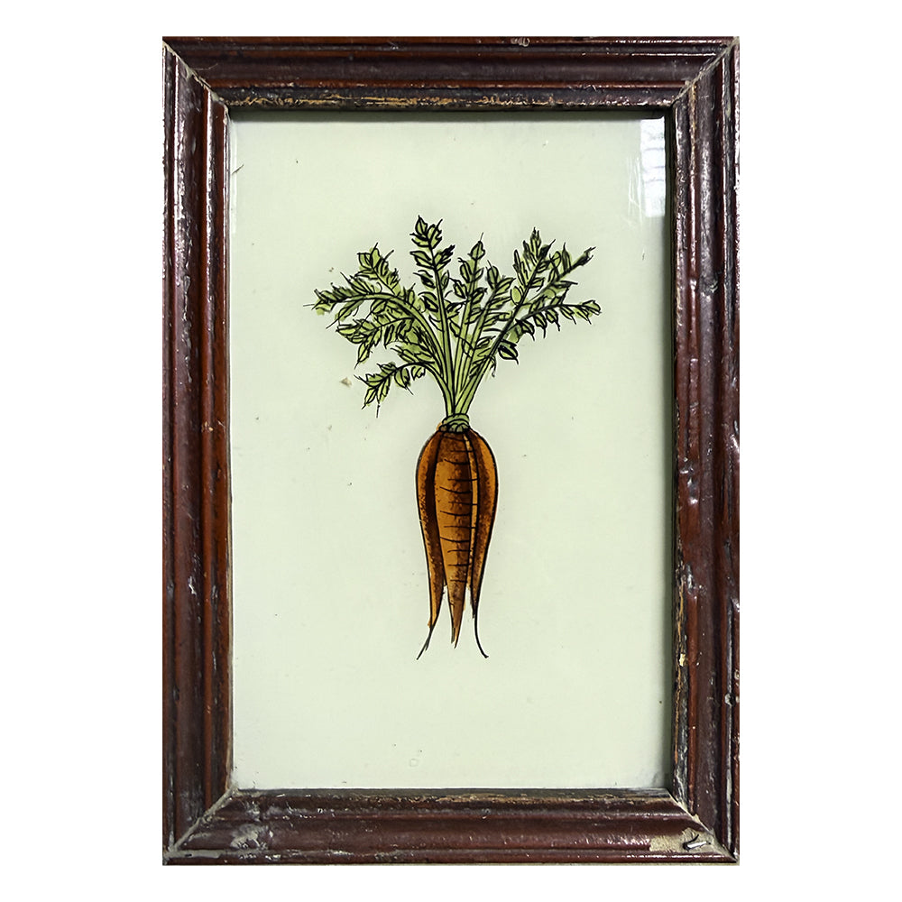 Hand Painted Indian Glass Art - Carrots - Small