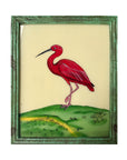 Scarlet Ibis - Medium Glass Painting