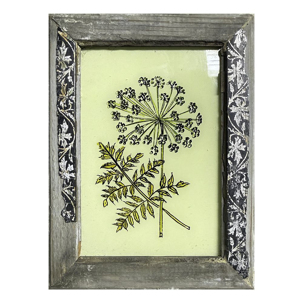 Hand Painted Indian Glass Art - Flower - Small