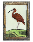 Hand Painted Indian Glass Art - Flamingo - Small