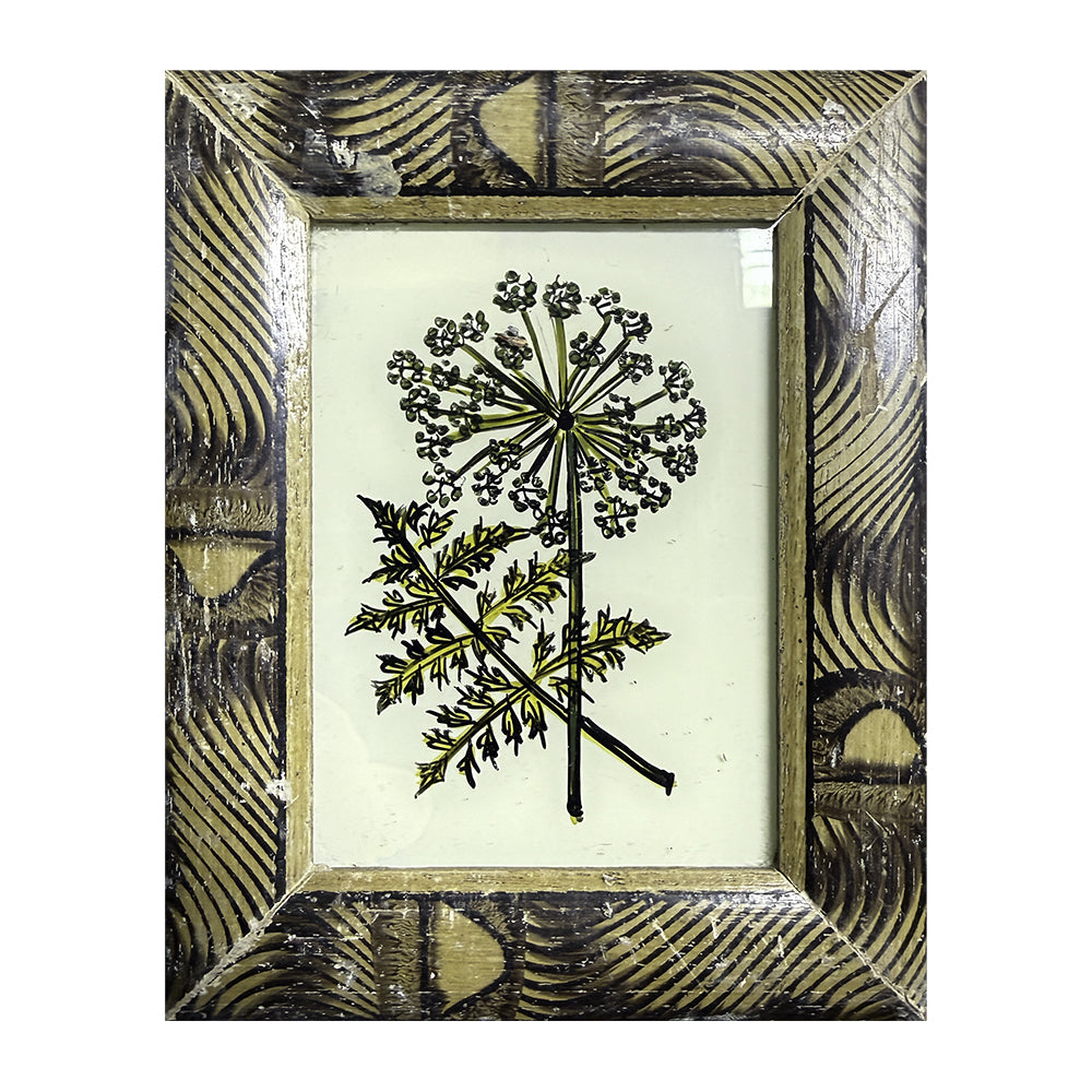 Hand Painted Indian Glass Art - Flower - Mini