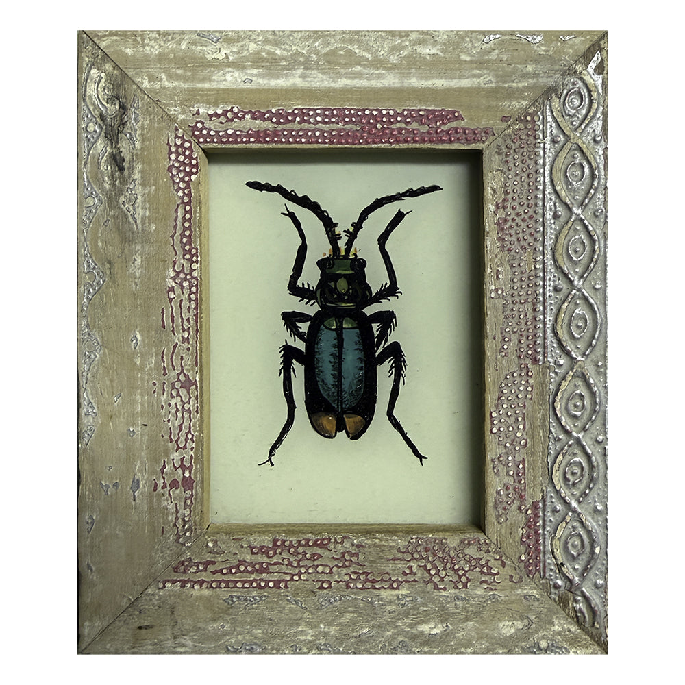 Hand Painted Indian Glass Art - Insect - Mini