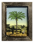 Hand Painted Indian Glass Art - Palm Tree - Mini